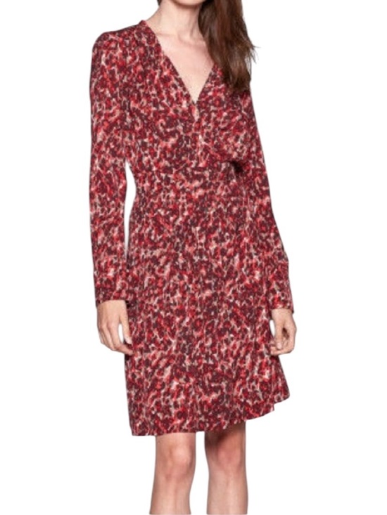 Milly of New York Dresses & Skirts - Equipment Femme Jenesse Dress NWT Merlot Leopard Wrap Mini Size 12